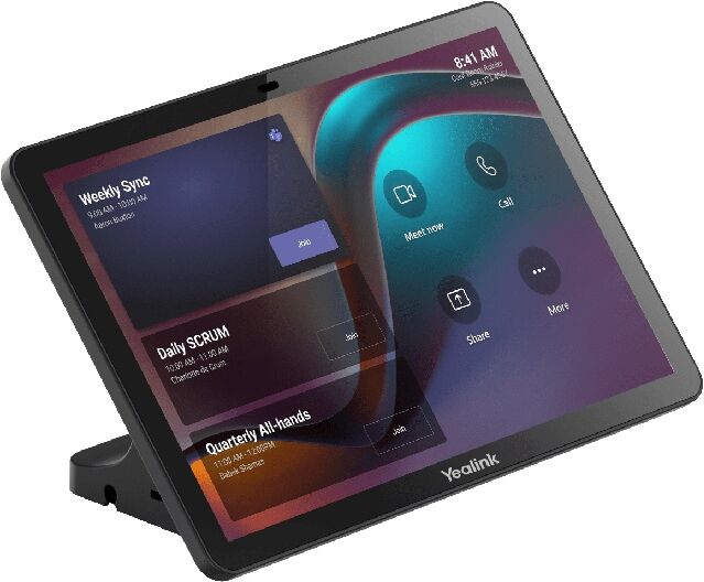 Yealink CTP25 Tablette tactile de 10,1'' dédiée à la gestion des réunions et au contrôle des appareils dans la salle.