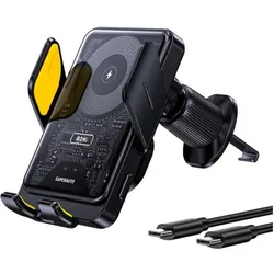 Aohi Ładowarka Samochodowa ładowarka indukcyjna Superauto Smart Sensor 15W, Auto Adapter, Schwarz