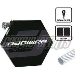 Bremszug Road Basic Edelstahl Werkstattverpackung, JAGWIRE, Kompatibel mit Shimano/SRAM Road, Größe: 1.6 x 2000 mm, Farbe: Silber, VE: 100 Stk.