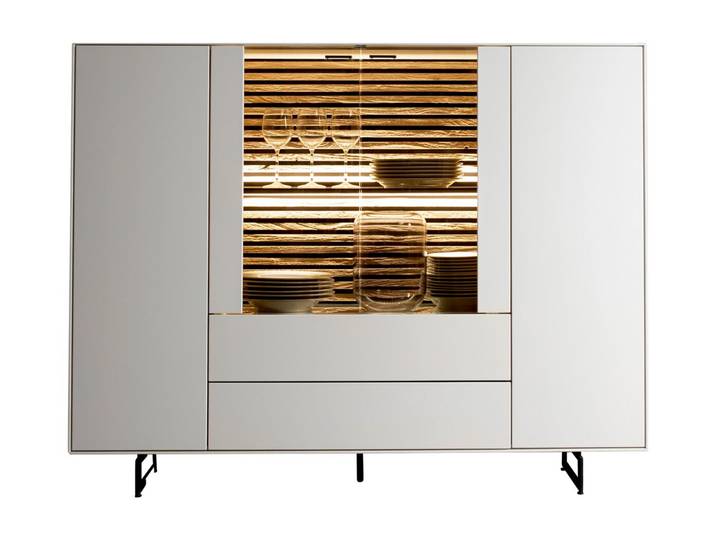 Schöner Wohnen Highboard YONNA, birke, Massivholz