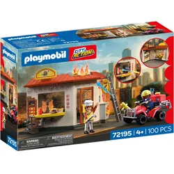 PLAYMOBIL 72195 - City Action - Feuerwehr-Quad mit Burger-Bude