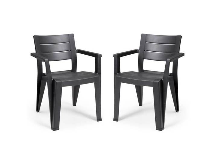 Lot de 2 fauteuils graphite