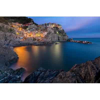 Fototapete PAPERMOON "Photo-Art RENEE DOYLE, MANAROLA-LEBENSSTIL", bunt, B:3,5m L:2,6m, Vlies, Tapeten