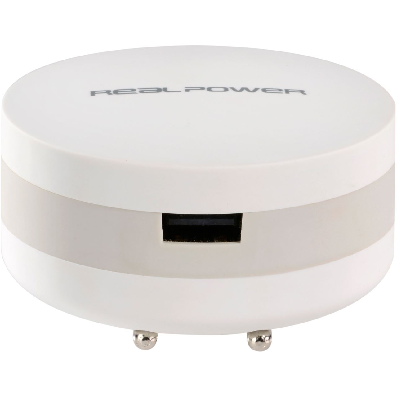 Realpower Powerbank RealPower PBC1800 mAh mit Stecker