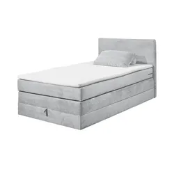 Boxspringbett   ¦ grau ¦ Maße (cm): B: 141 H: 107 T: 209.0