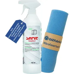 BADfabrik24 Sanit Spiegel-Blank Flasche 750 ml + Mikrofasertuch