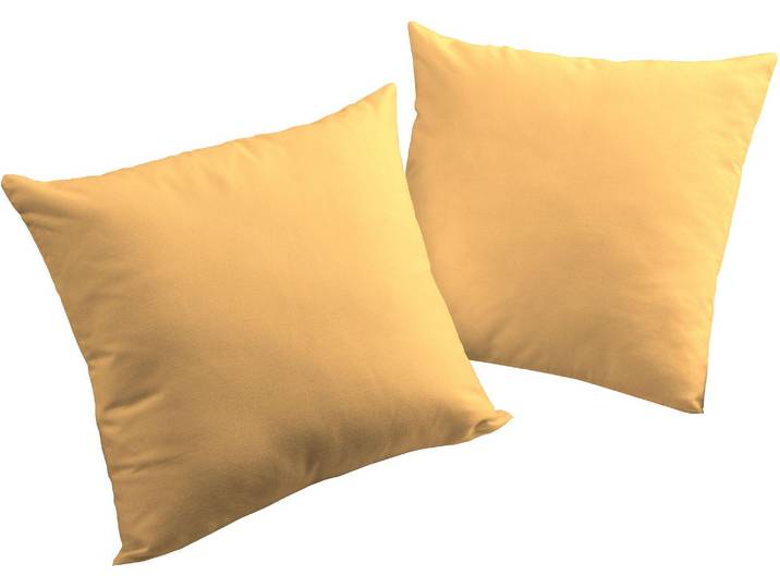 Dekokissen ADAM Uni Light Collection , gelb (dunkelgelb, unifarben), B:50cm L:50cm, Obermaterial: 100% Baumwolle, Dekokissen_Sitzkissen_Kissenhüllen, Dekokissen, im Uni Design
