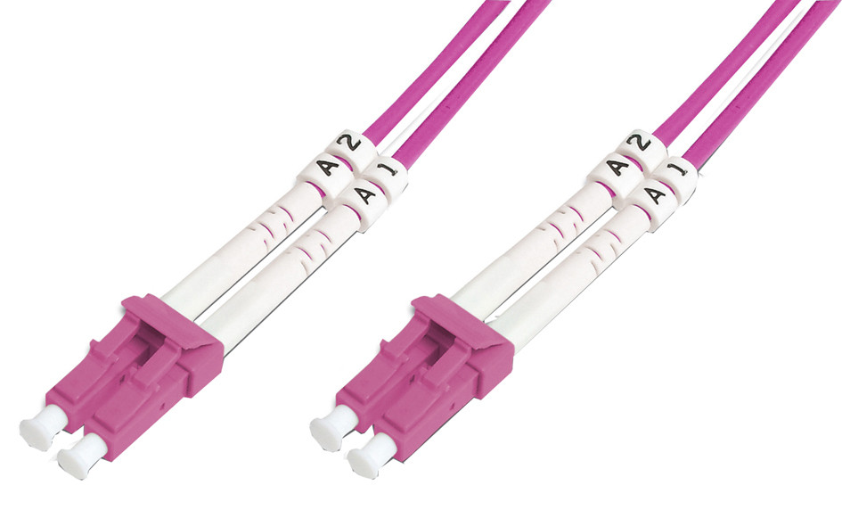 DIGITUS DK-2533-10-4 Glasvezel patchkabel LC-Duplex naar LC-Duplex OM4 10 meter