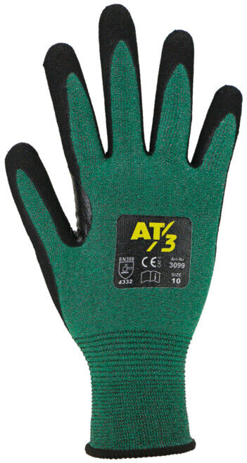ASATEX Paire de gants verts/noirs, Taille des gants : 10 (3099/10)