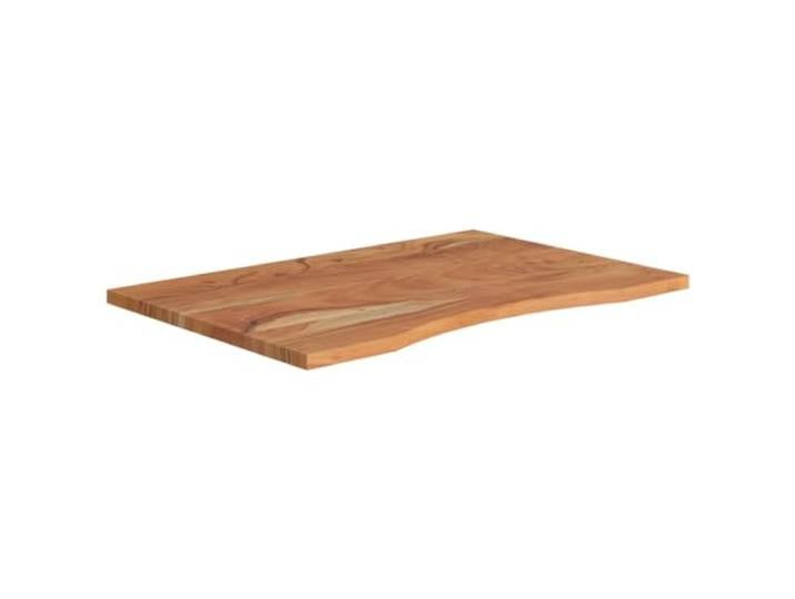 KTHLBRH Tischplatte 100 x 60 x 2,5 cm, rechteckig, Massivholz, Akazie Gebogener Rand, leicht zu reinigende Oberfläche, Kapazität 75 kg, nur Tischplatte