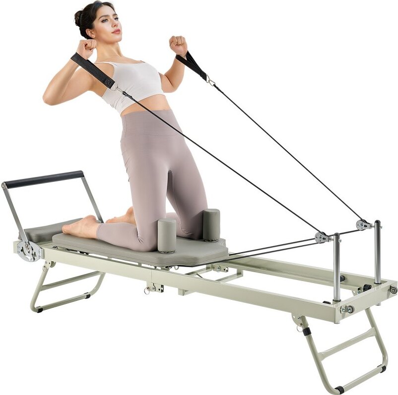 Pilates Reformer Faltbare Maschine - Pilates Heim-Fitnessstudio bis 181kg - Pilates Training für zu Hause