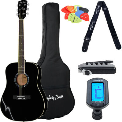 Harley Benton D-120BK Bundle Schwarz