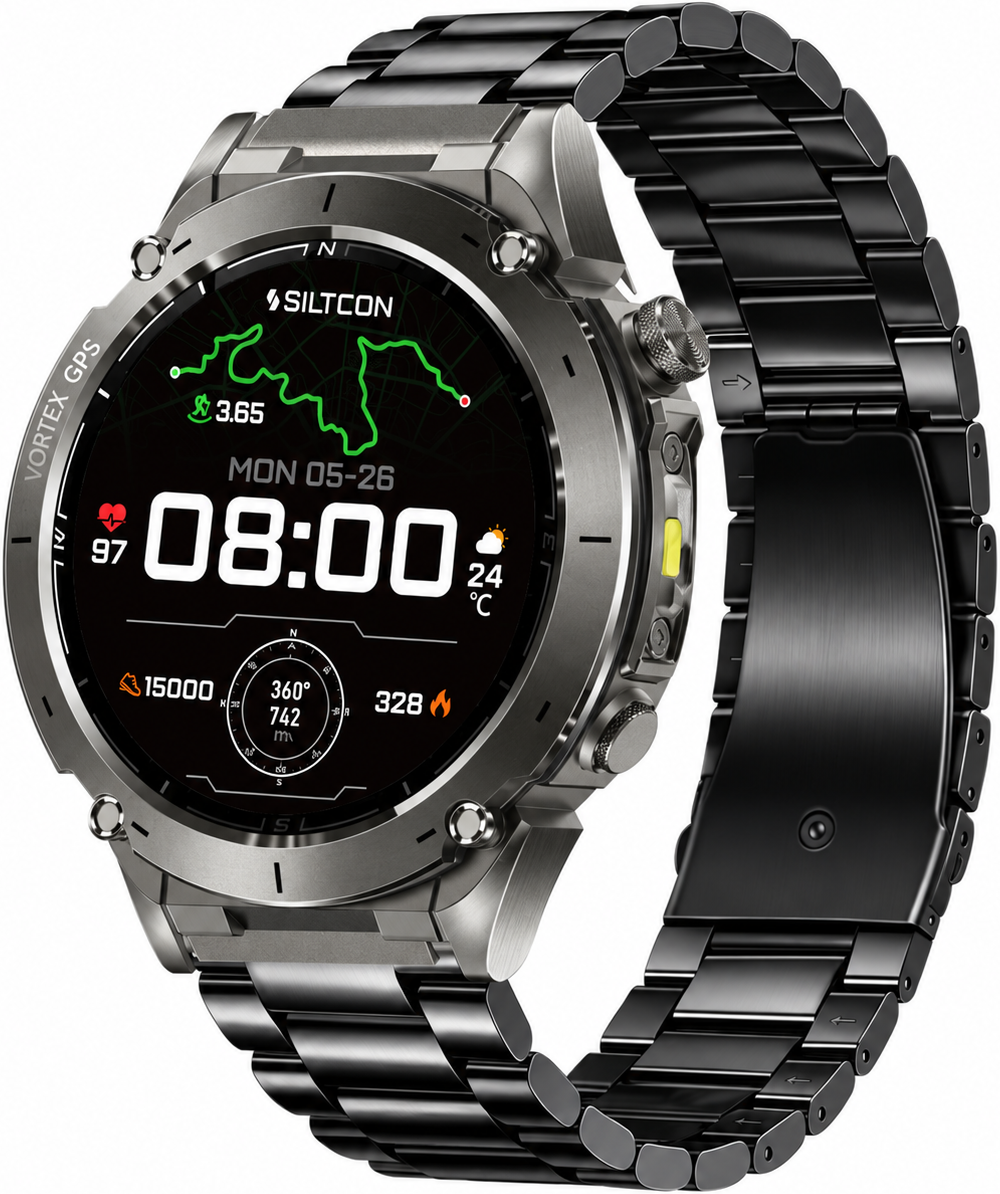 Siltcon® Vortex GPS-Smartwatch – AMOLED, Belfunktion und 200+ Sportmodi