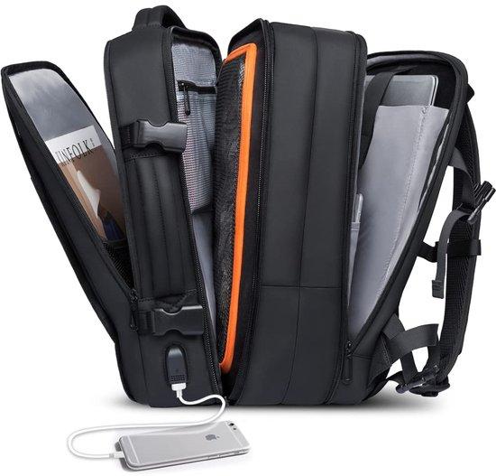 Reisetasche 35-45l, Laptop-Rucksack, 43,9 cm, Business-Tasche, 32L, Schwarz