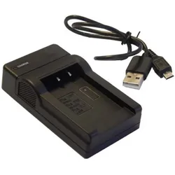 AGI USB-Ladegerät kompatibel mit Panasonic DMW-BCF10 (Kamera Akku Ladegerät), Kamera Stromversorgung, Schwarz