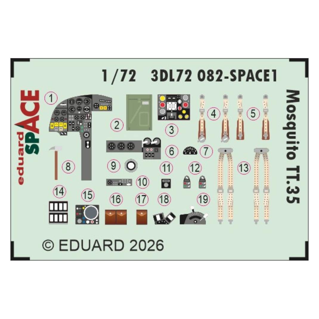 Eduard Mosquito TT.35 SPACE for Airfix (3DL72082)