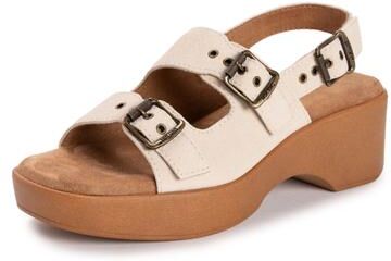 Women's Calliope Sandal by MUK LUKS in Natural Suede (Size 7 M)