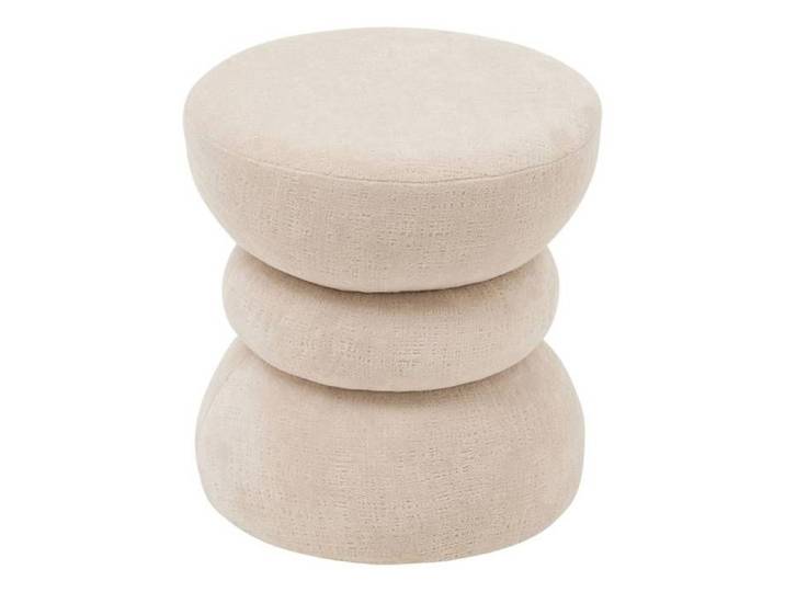 Pouf Ritem rond D.36cm crème - Atmosphera Créateur d'intérieur