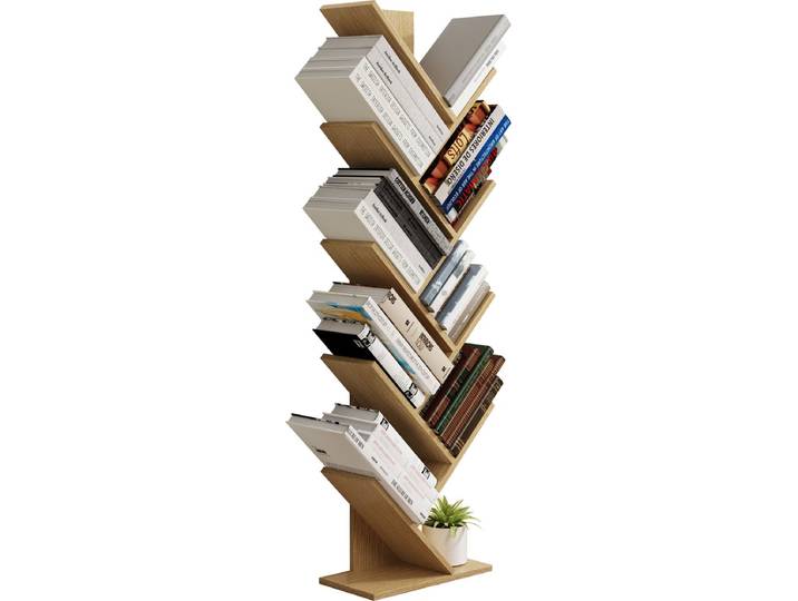 VCM Houten Opbergrek Boekenplank Decoratieve Boekenrek Nulis XL