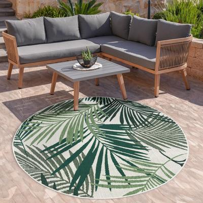Paco Home In- & Outdoor Rug Jungle Design with Green Palm Trees