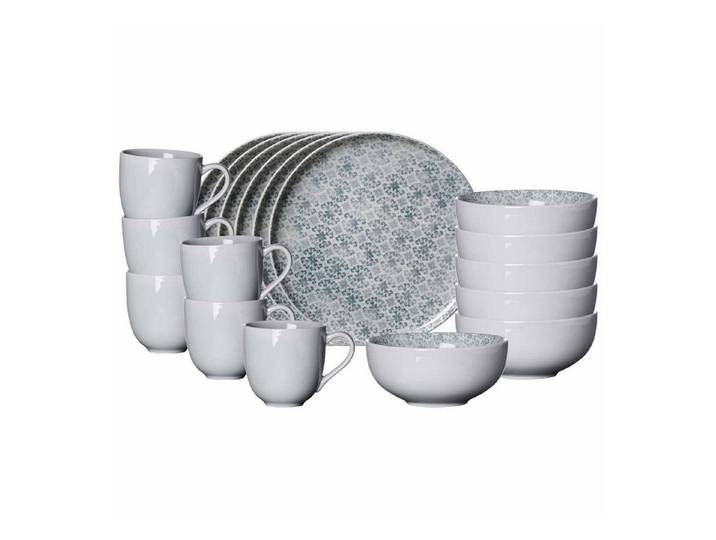 Ritzenhoff & Breker Frühstücks-Geschirrset Porto Frühstücks-Set 18-tlg. (18-tlg), 6 Personen, Porzellan