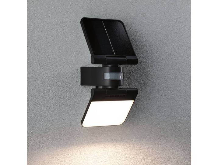 Paulmann Solar-Außenwandlampe Lesla, anthrazit, Sensor IP65 Lesla, schwarz, Kunststoff, Modern, Wandleuchte außen