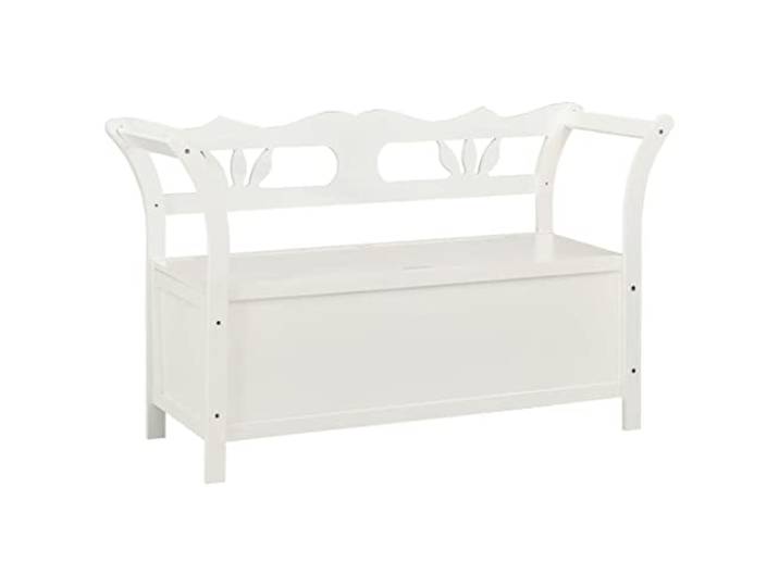 vidaXL Sitzbank Weiß 107x45x75,5 cm Massivholz Tanne