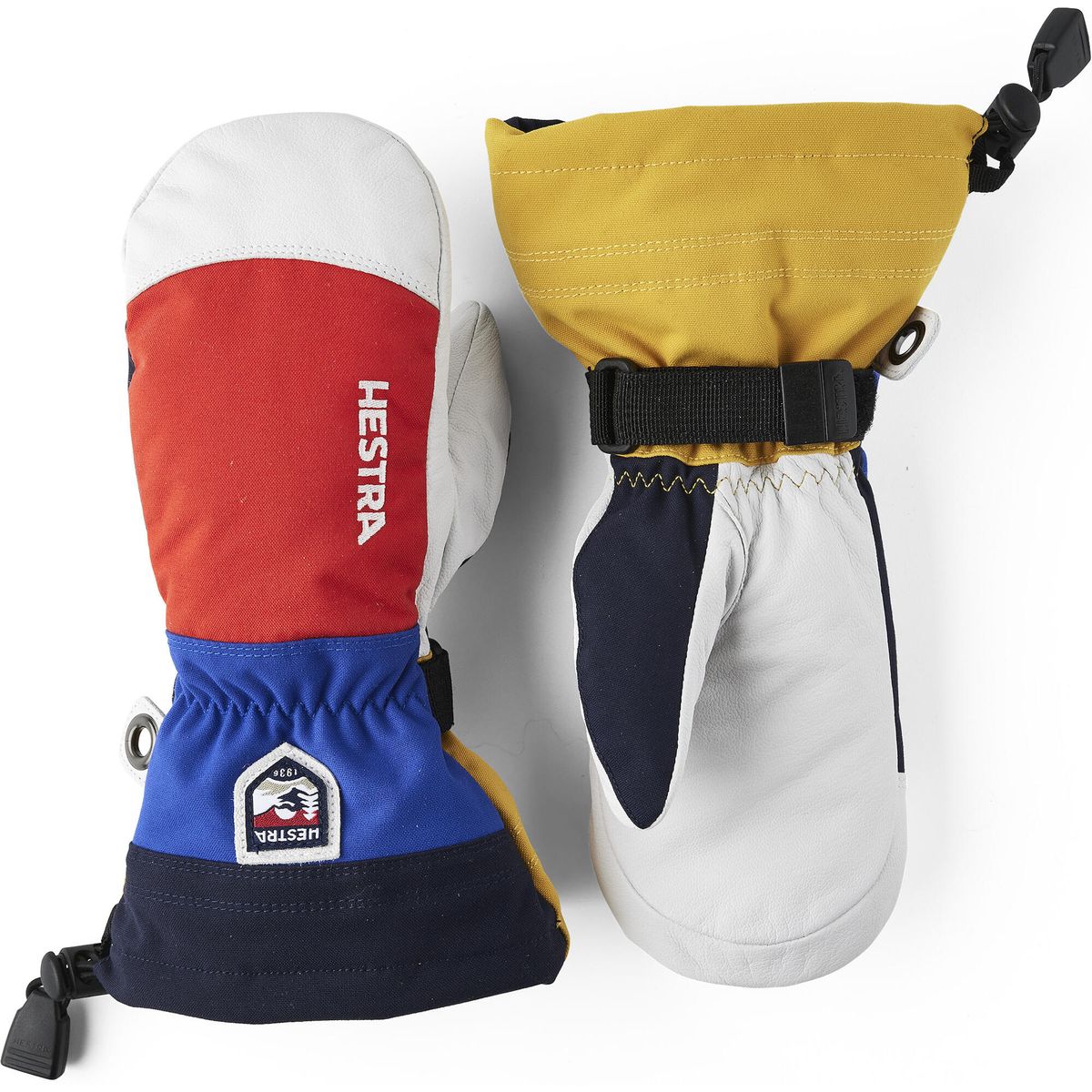 Hestra Army Leather Heli Ski Jr. - Mitt light red multi (558) 4 30561-558-4