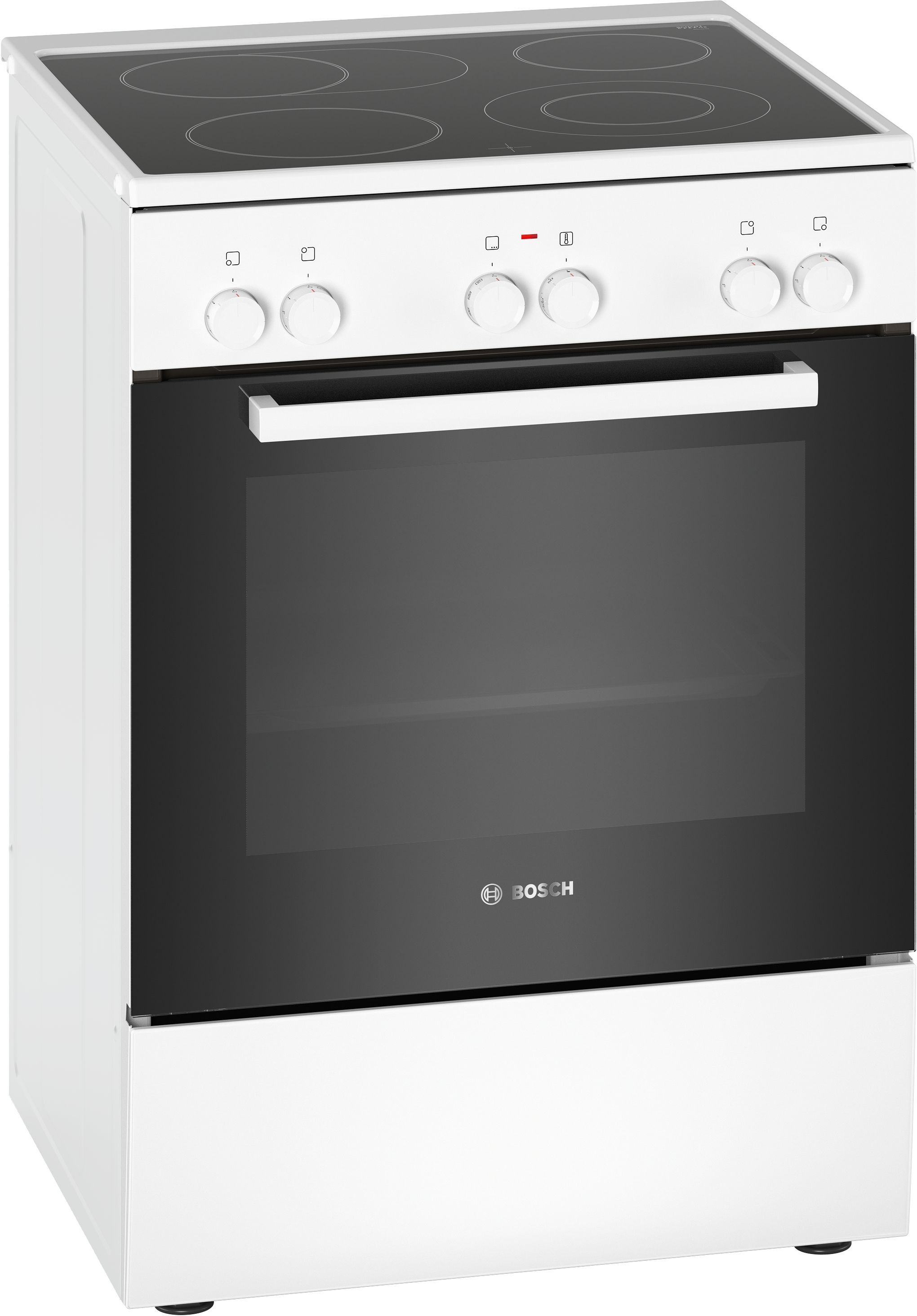 Bosch Serie 2 HKA090220 Freistehender Herd Elektro normal 7 Beheizungsarten mit Glaskeramikkochfeld Kochfeld