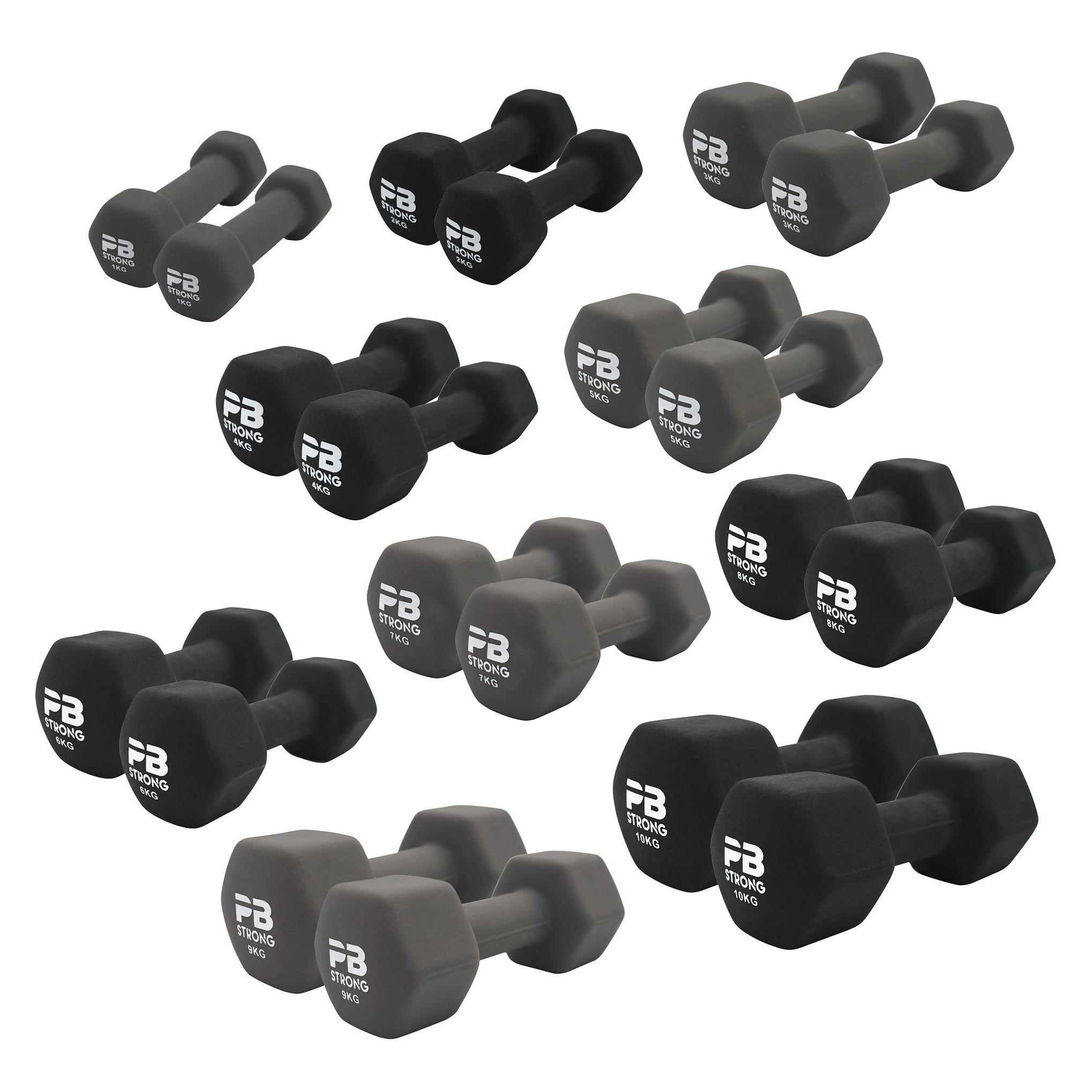 Perform Better PB Strong Komplettset Gummi 120 kg (Men) (2 x 10 kg, 2 x 15 kg, 2 x 20 kg, 2 x 5 kg) (52281750)