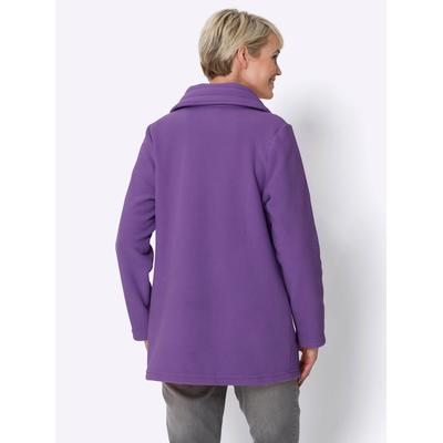 Fleecejacke CLASSIC BASICS, Damen, Gr. 44, lila, 100% Polyester, unifarben, Jacken Fleecejacke