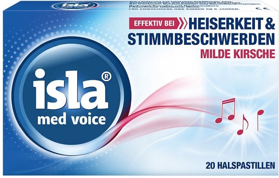 isla med voice Halspastillen bei Heiserkeit & Stimmbeschwerden