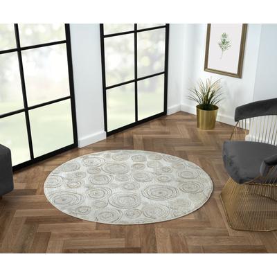 Teppich "My Style, LAGERRÄUMUNG", beige (creme, hellgrau, altgoldfarben), B:120cm H:10mm L:120cm Ø:120cm, Polyester, MYFLAIR MÖBEL & ACCESSOIRES, Teppiche, Teppich, Kurzflor, modernes Scandi-Design, besonders weich, auch in rund