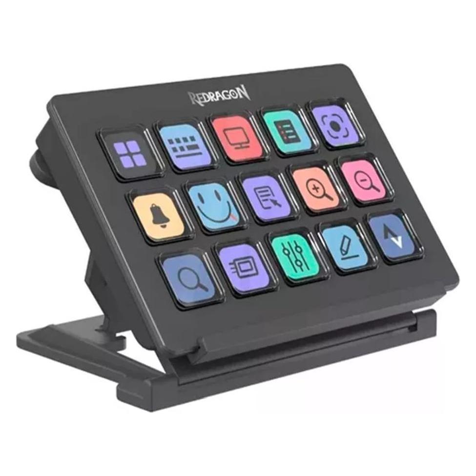 Redragon Streamdeck Streamcraft Ss550 Black Buttons LCD Plugins USB Connection (18703)