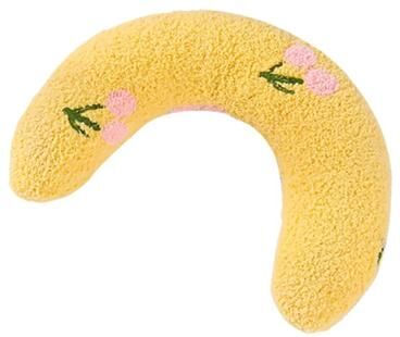 Uplift Picks U Shaped Pet Pillow For Dogs And Cats Neck Support Deep Sleep Cushion yellow