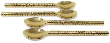 Vivience Gold Dessert Spoons/Forks, Set of 4