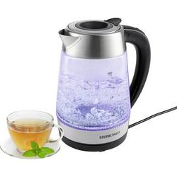 GourmetMaxx Wasserkocher Überhitzungsschutz, Sichtfenster, mit Deckel, Kontrollleuchte Schwarz Fassungsvermögen: 1.7 l 19115