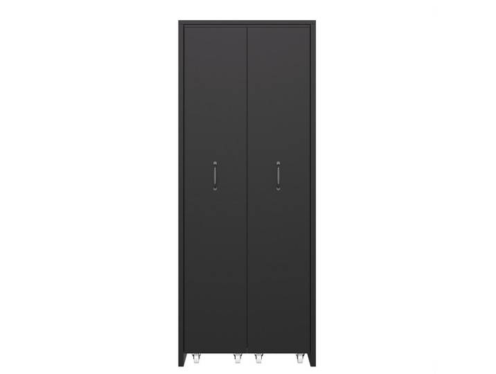 Flieks Bücherregal mit Rollen 4 Ebenen Erweiterbar MDF Modern, Schwarz, 51.5x158x41 cm, Wohnzimmer, Regale, Bücherregale