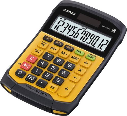 Casio WM-320MT Tischrechner Gelb, Schwarz Display (Stellen): 12 solarbetrieben, batteriebetrieben (B x H x T) 145 x 36 x 195 mm