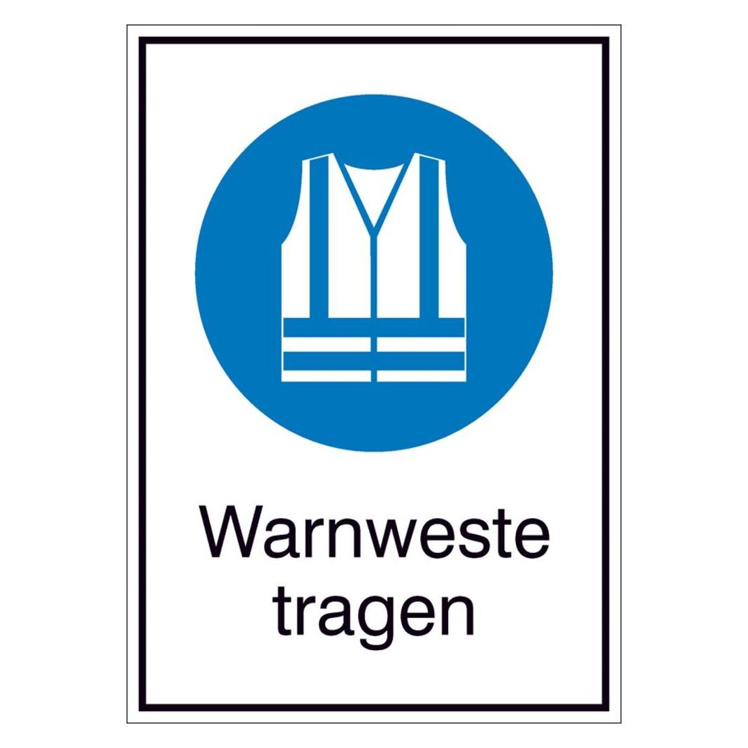 SafetyMarking Kombischild Warnweste tragen (43.A7360)