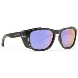 Demon, Unisex, Sportbrille, XliteJ Gletscherbrille (matt black-purple mirror, matt black-purple mirror), Schwarz