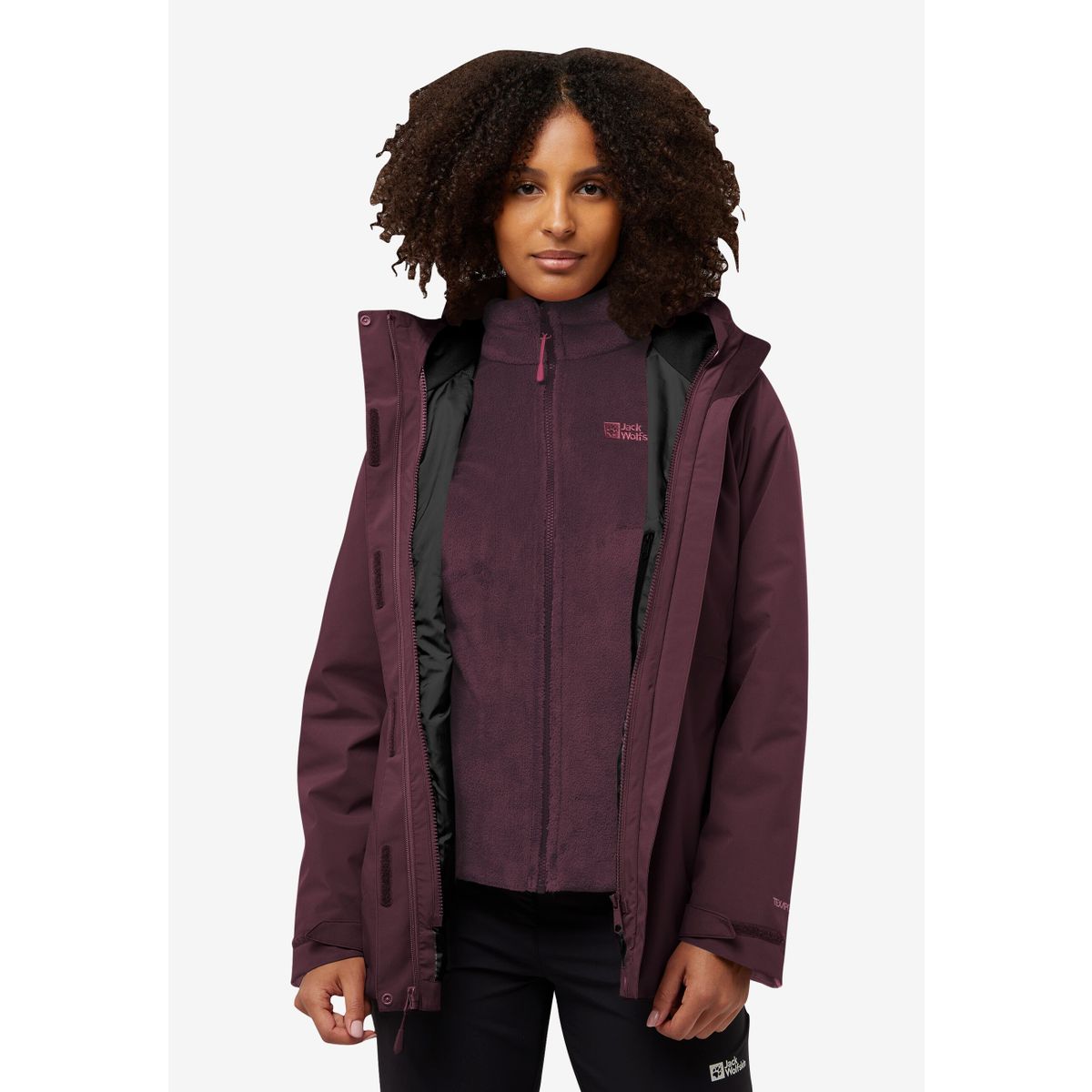 Jack Wolfskin Rotwand 3IN1 Jacket W amaranth (I0116) XS A60333_I0116_A04