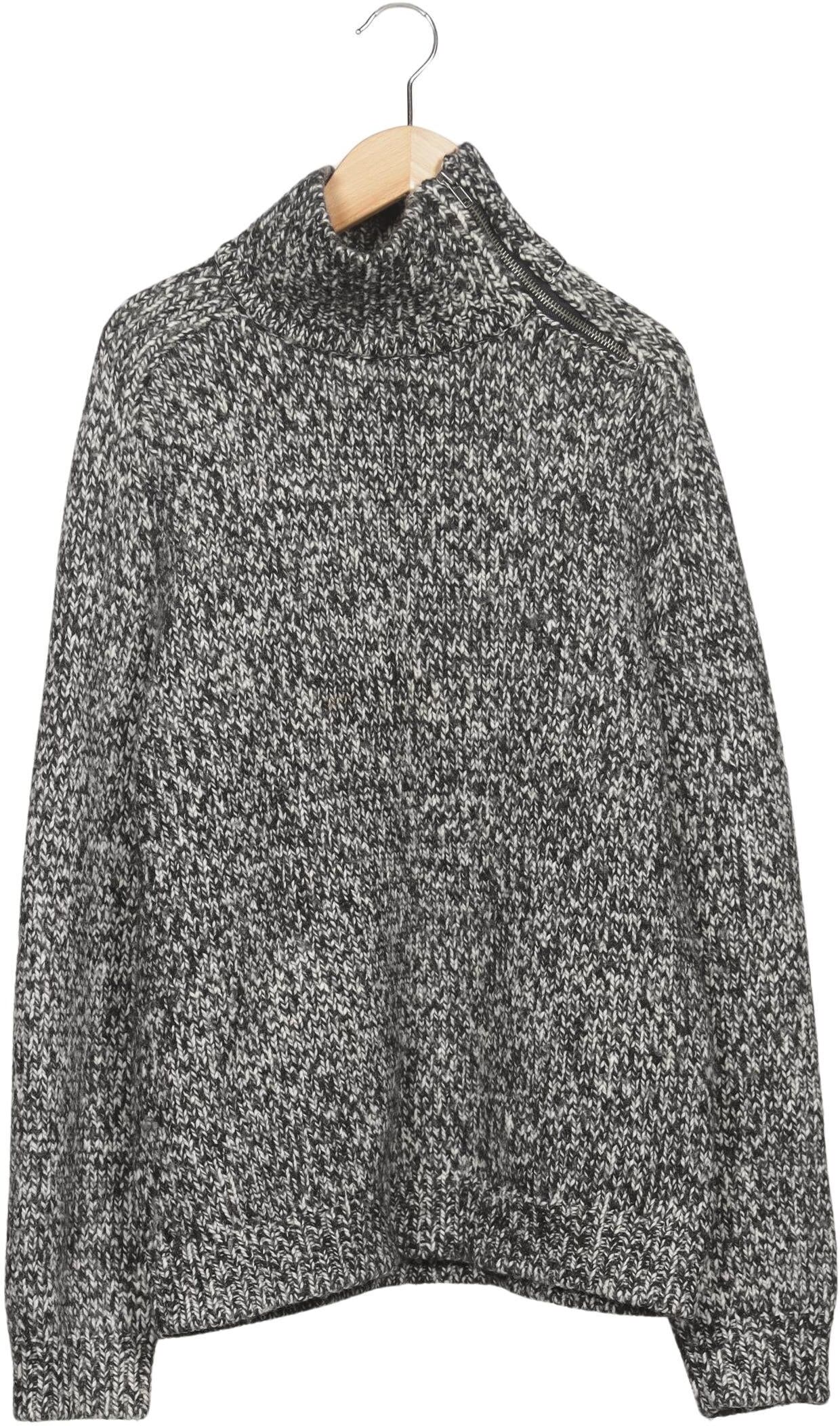 Galeries Lafayette Herren Pullover, Grau, Gr. M, Synthetik / Wolle - Second Hand