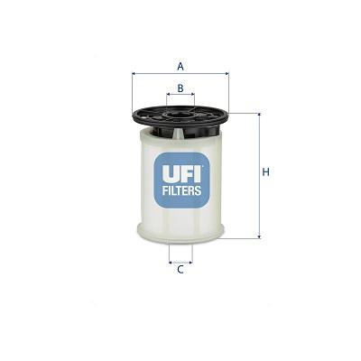 UFI Kraftstofffilter 26.H2O.06 Filtereinsatz 113mm für Fiat