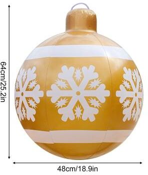 Uplifted Finds Inflatable Christmas Ornament Ball For Large Outdoor Holiday Decoration snowflake