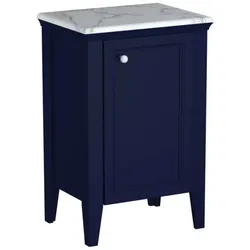 VitrA Valarte Halbhochschrank 65799 53,5x39,5x83cm, rechts, bodenstehend, Korpus stahlblau, lackiert