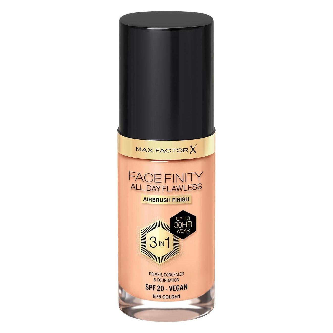 Max Factor Facefin All Day Flaw Make Up No 75 (N75 Golden) (3616303999476)