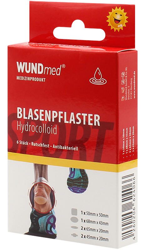 WUNDmed® Blasenpflaster Sport transparent 6 St. 02-126