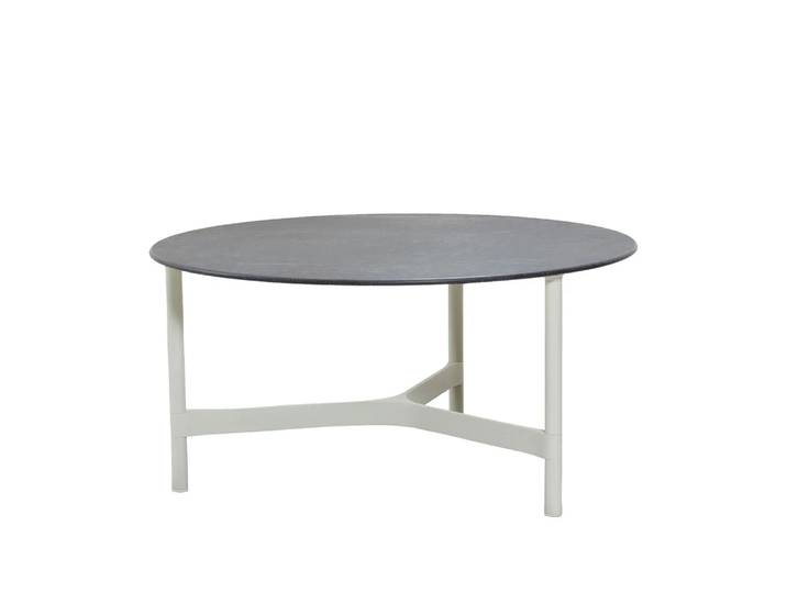 Cane-line Twist Couchtisch groß Ø90 cm Fossil Black-White