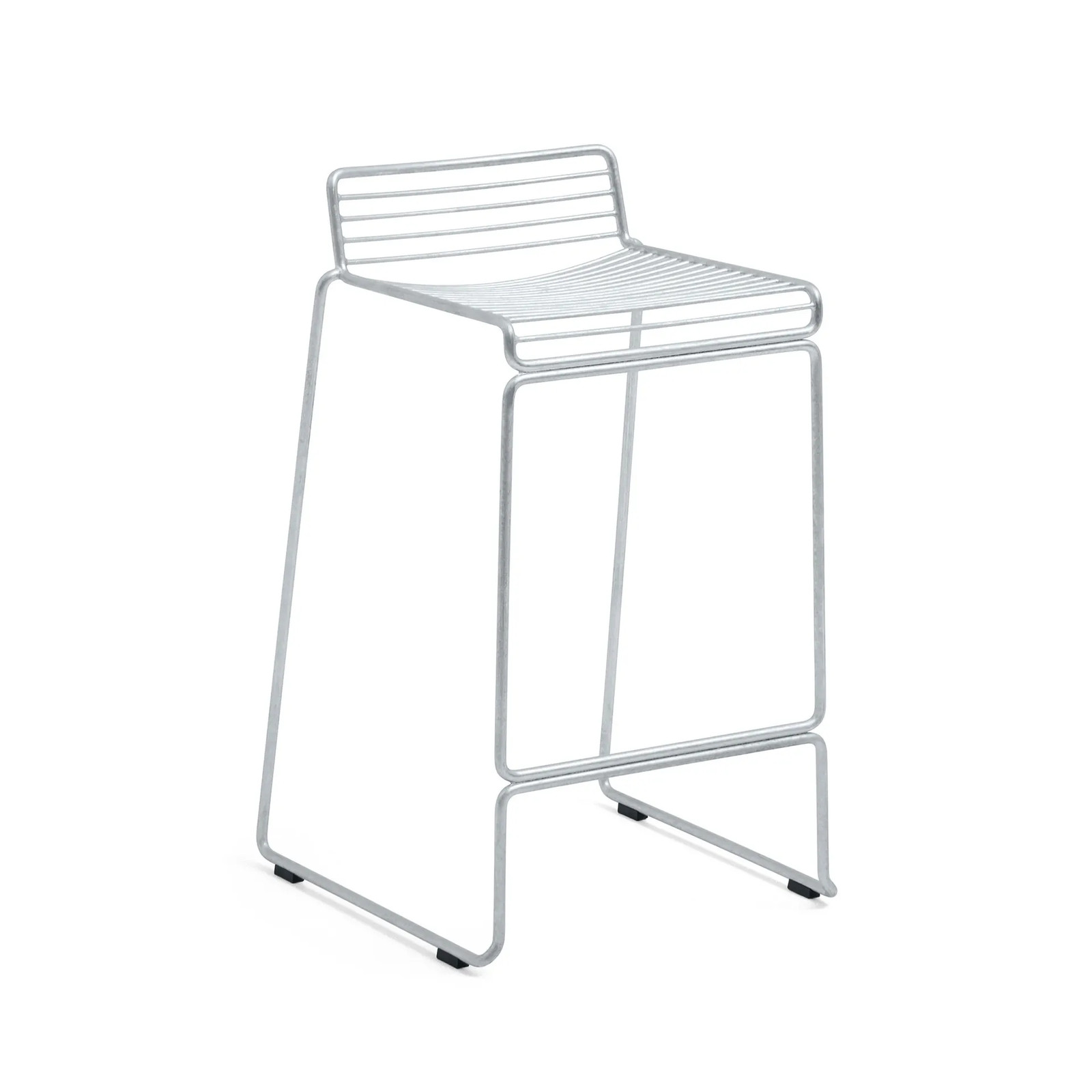 HAY Hee Low barkruk Galvanized, Hoogte: 65 cm